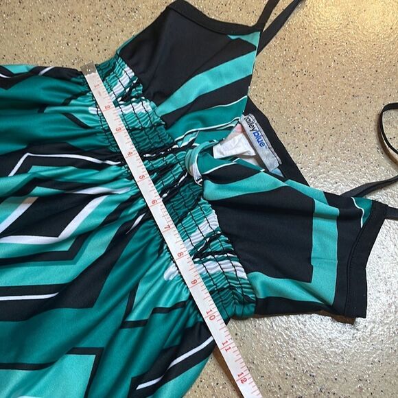 Geometric Tropical Floral Print Maxi Dress sz S - Picture 10 of 16